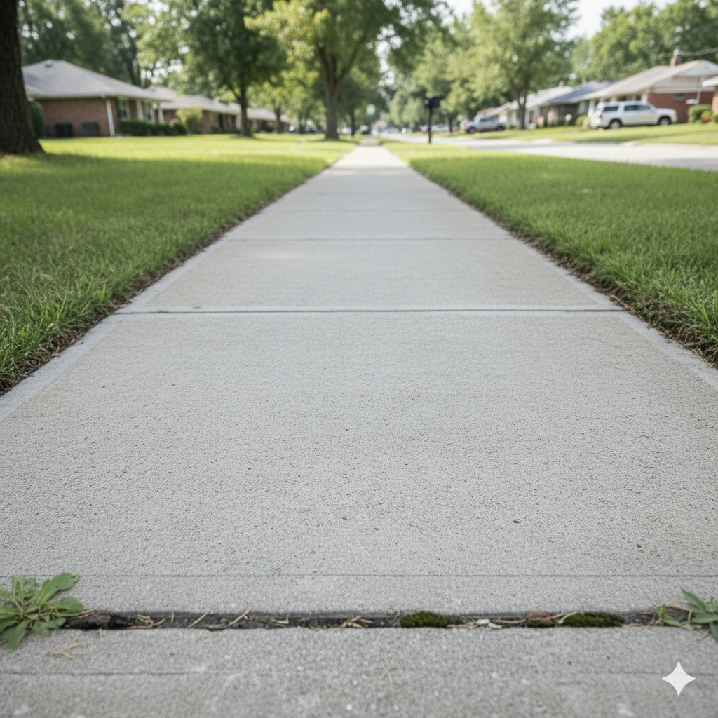 Sidewalk + Front Porch after pressure washing
