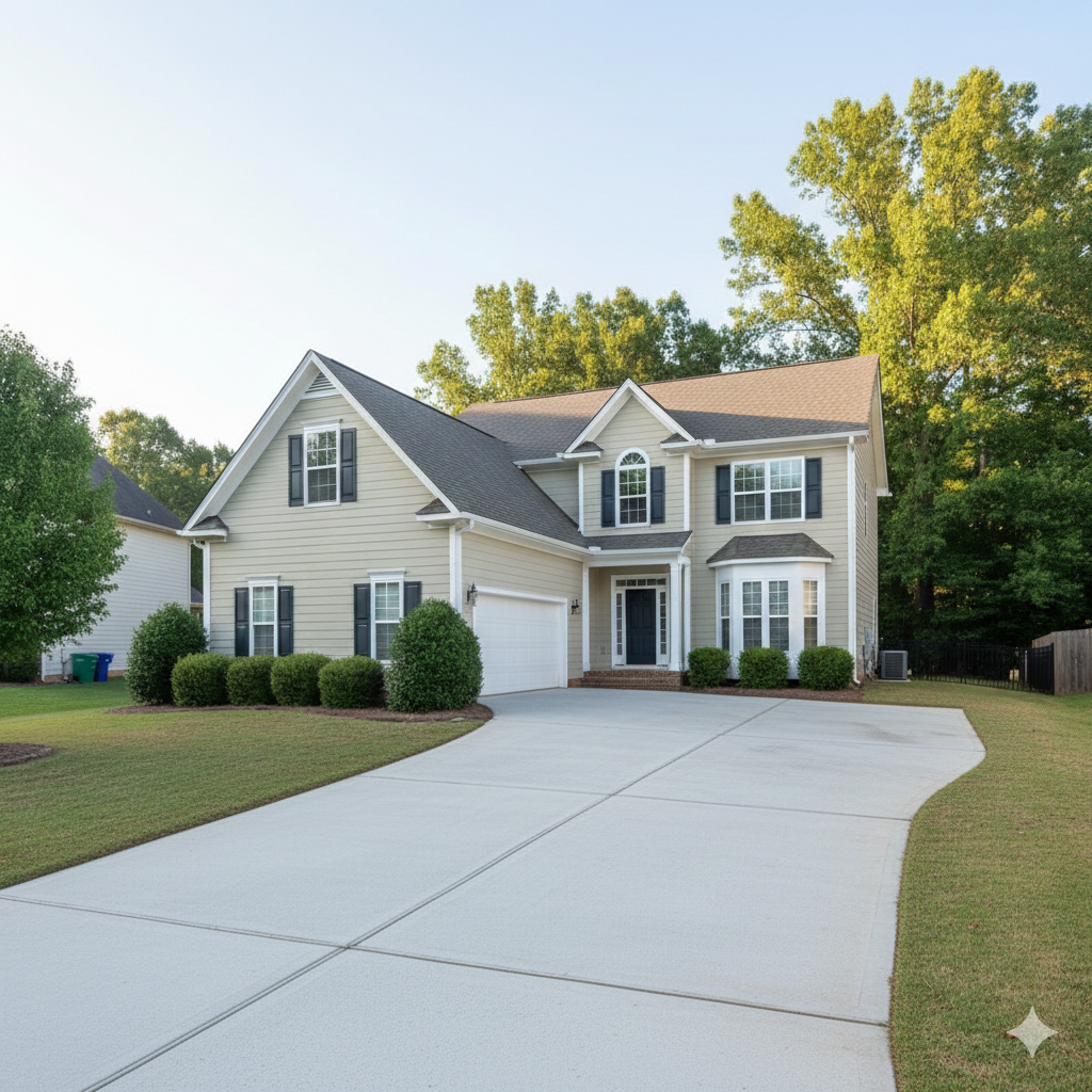 Pressure washed home in Metro Atlanta